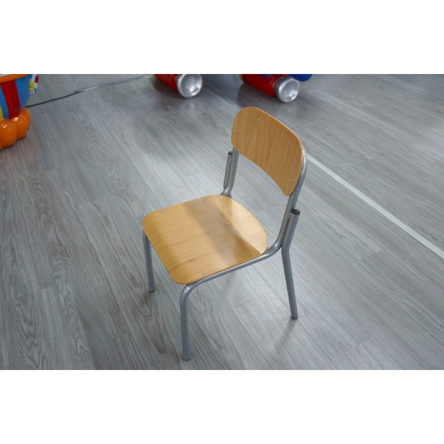 SEDIA ALLIEVI IN FAGGIO H SEDUTA DA 38 A 43 CM PIANO 36 X 36