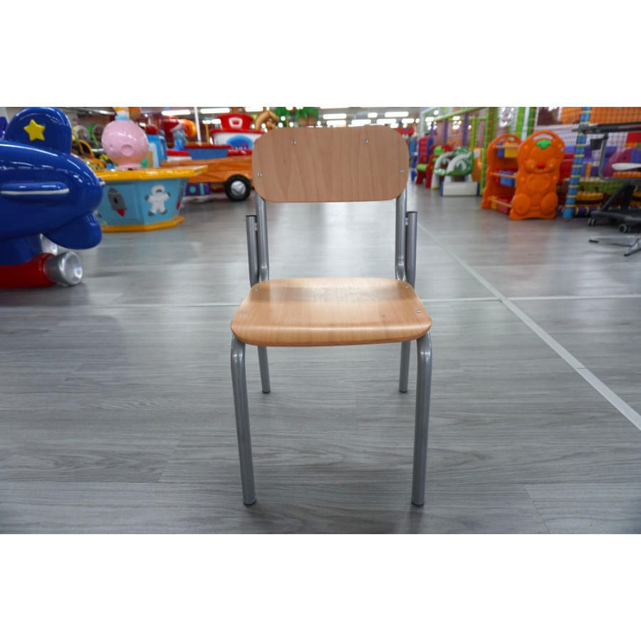 SEDIA ALLIEVI IN FAGGIO H SEDUTA DA 38 A 43 CM PIANO 36 X 36