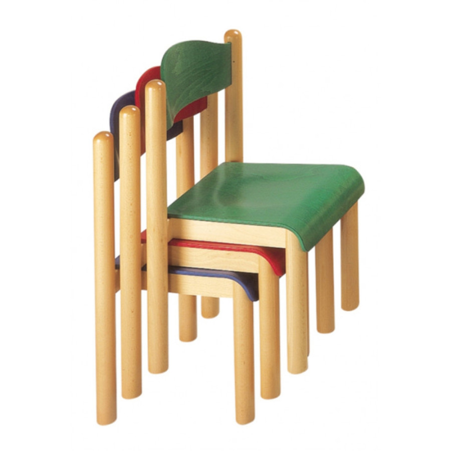 SEDIA BASIC IMPILABILE IN LEGNO DI FAGGIO H SEDUTA DA 26 A 38